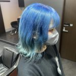 明るくなりにくい髪質で青にならなかった…色落ちまで綺麗な青に出来る？？